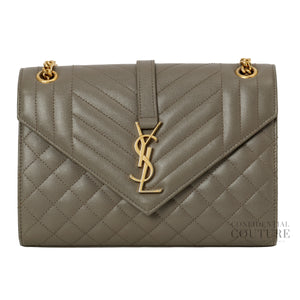 College Medium In Quilted Leather Envelope Bag