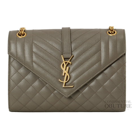 College Medium In Quilted Leather Envelope Bag