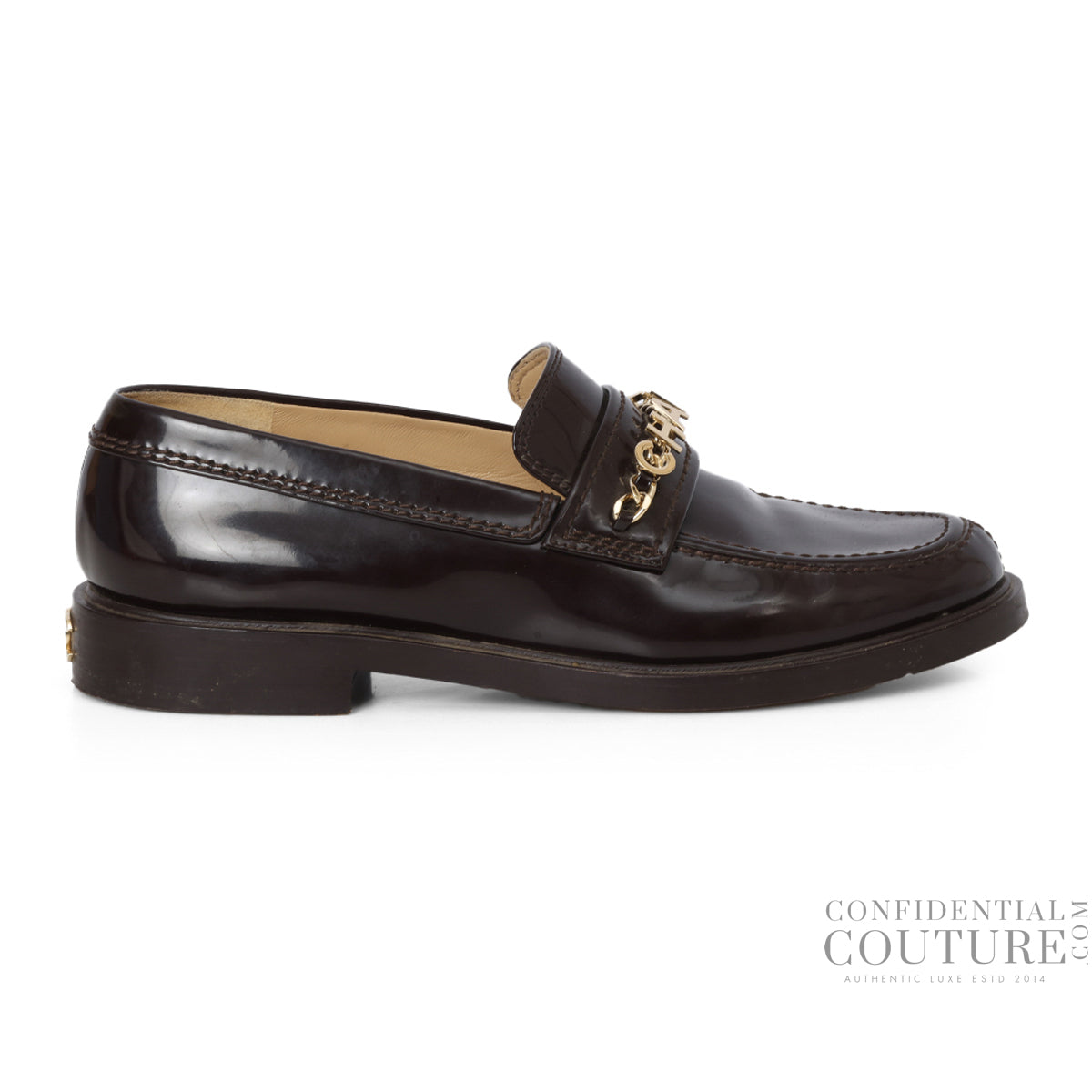 Brown Patent Leather Loafers EU- 39 | US 9 | UK 6.5