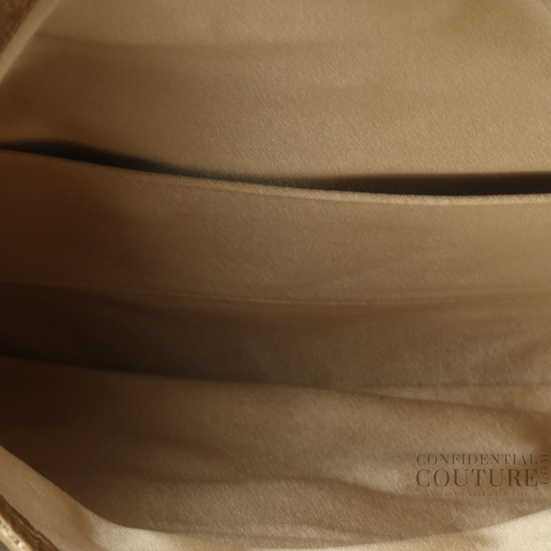 Gold Soft Vintage Goat Leather Titania Clutch