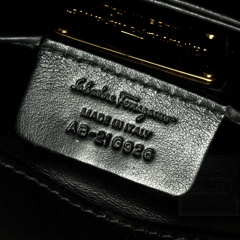 Black Python Flap Bag