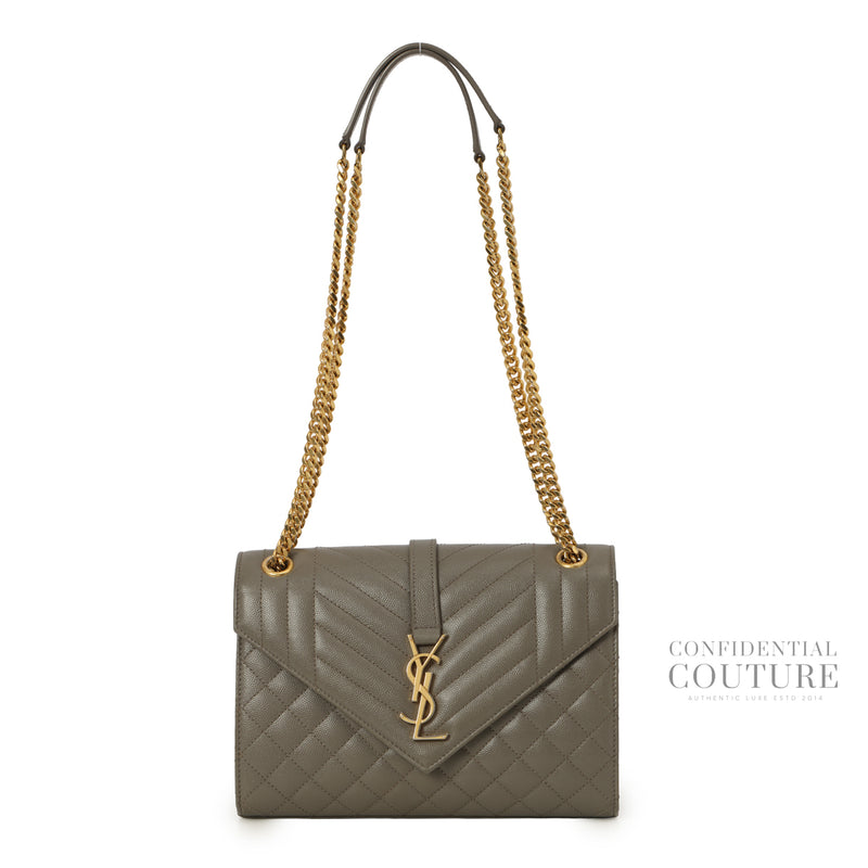 College Medium In Quilted Leather Envelope Bag
