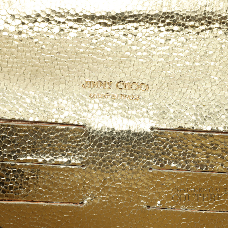 Gold Glitter Fabric Tilsa Clutch