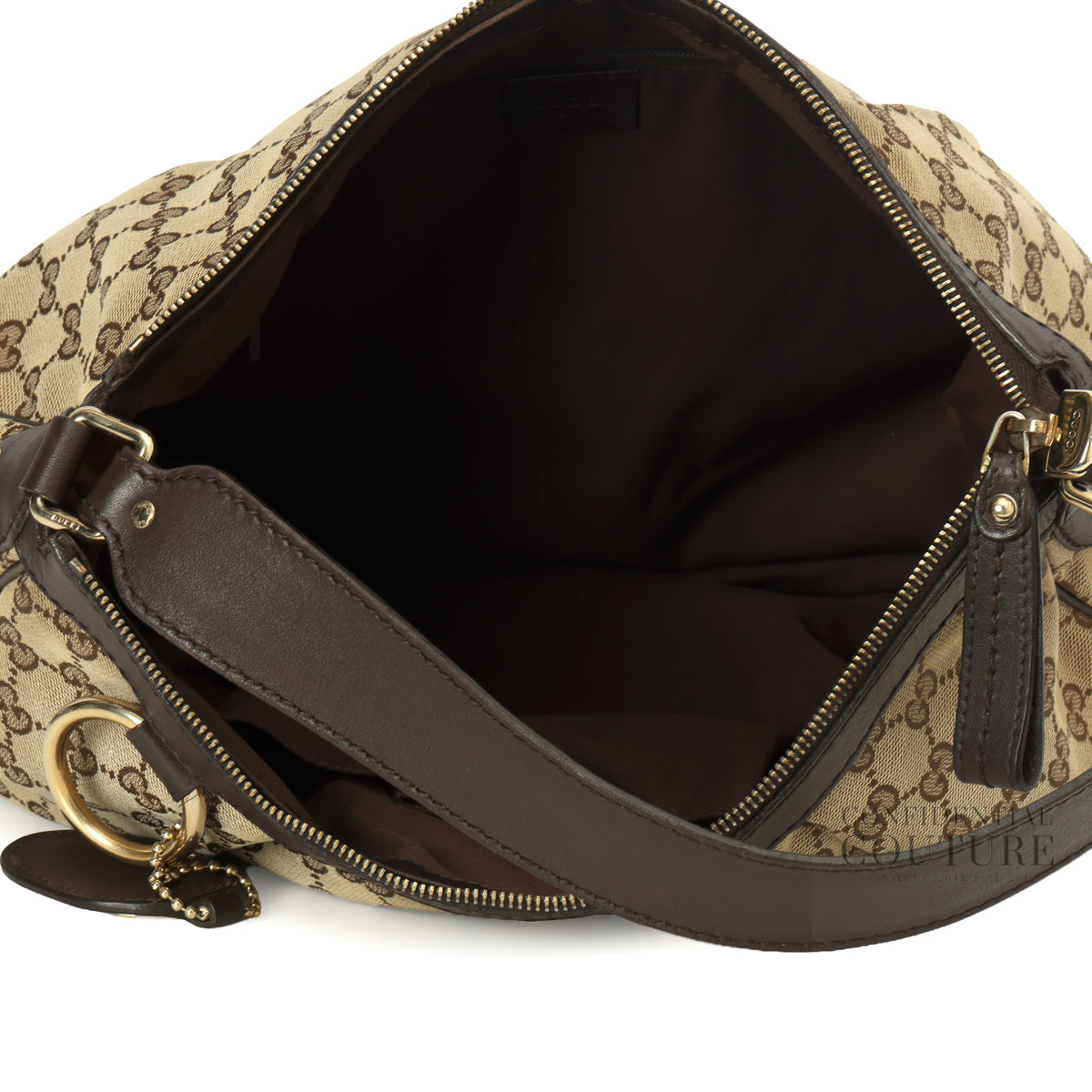 GG Canvas Beige/Ebony Sukey Medium Hobo Bag