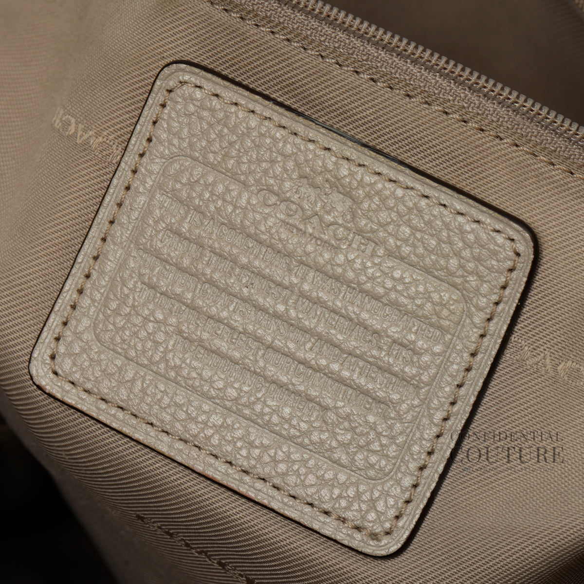 Pebbled Beige Leather Prairie Shoulder Bags