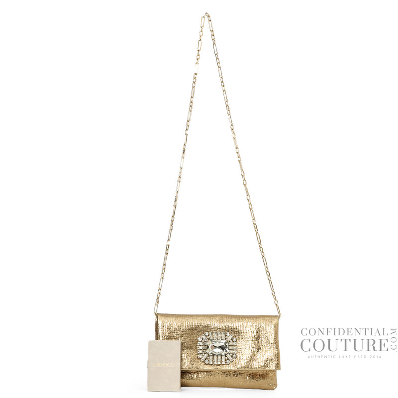 Gold Soft Vintage Goat Leather Titania Clutch