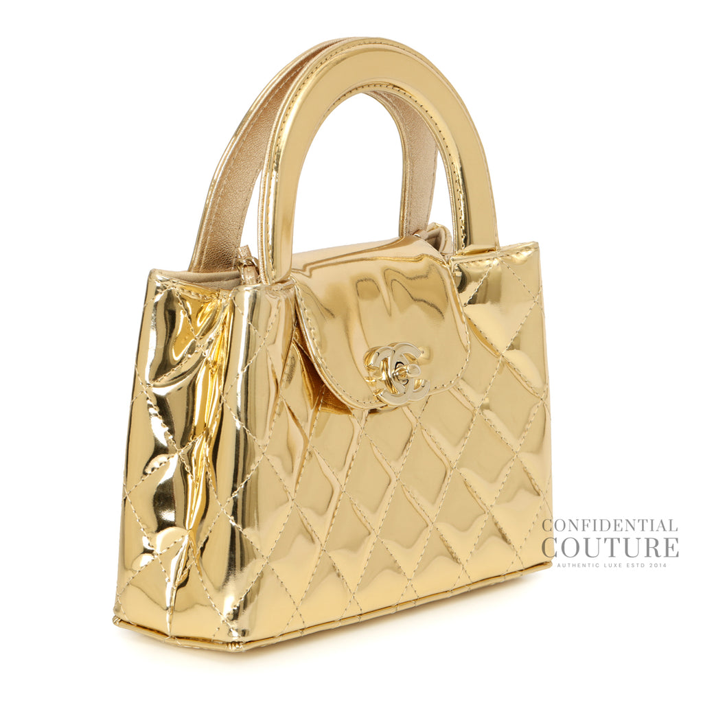 Shop Pre-Loved Chanel Gold Mini Kelly Shopper – Confidential Couture