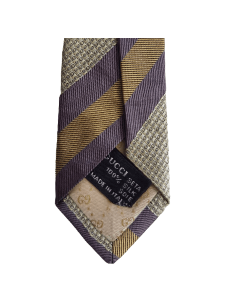 Purple and Grey Straps Tie