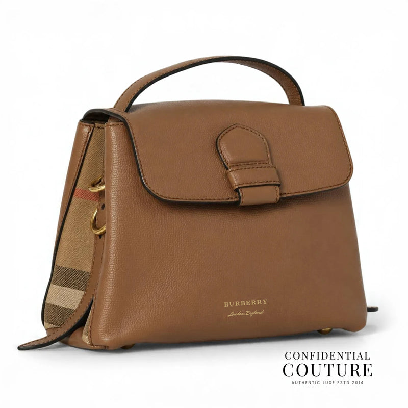 Brown Derby Leather House Check Camberley Small Satchel Bag