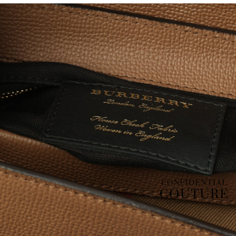 Brown Derby Leather House Check Camberley Small Satchel Bag