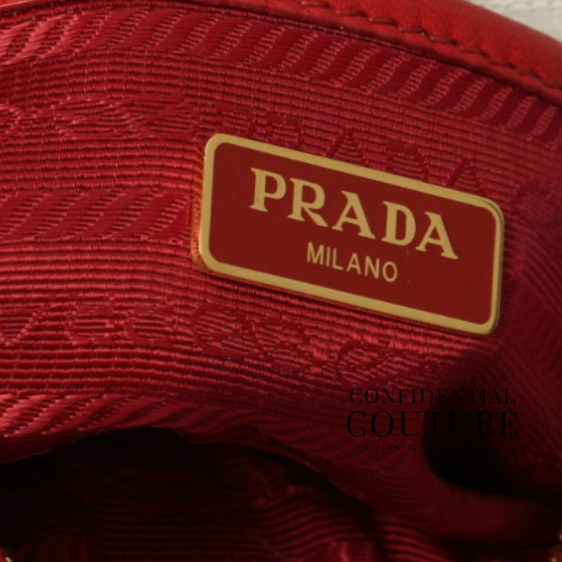 Red Nappa Gaufre Camera Bag