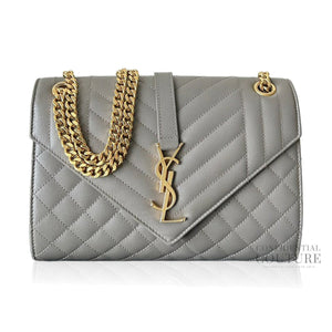 College Medium In Quilted Leather Envelope Bag