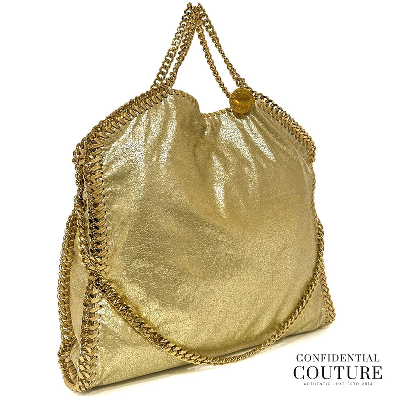 Falabella Foldover - Tote Gold Metaliic Mini Tote