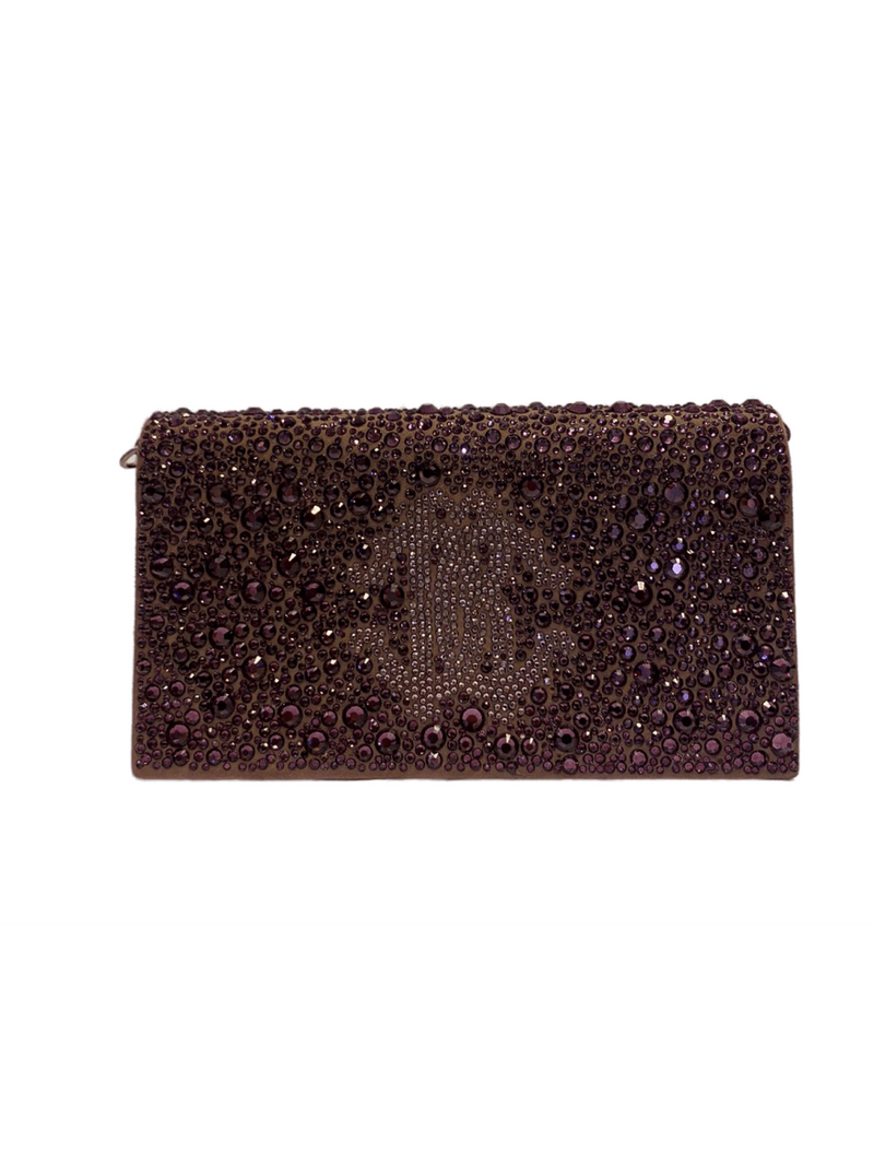 Crystal Embellished Suede Wallet
