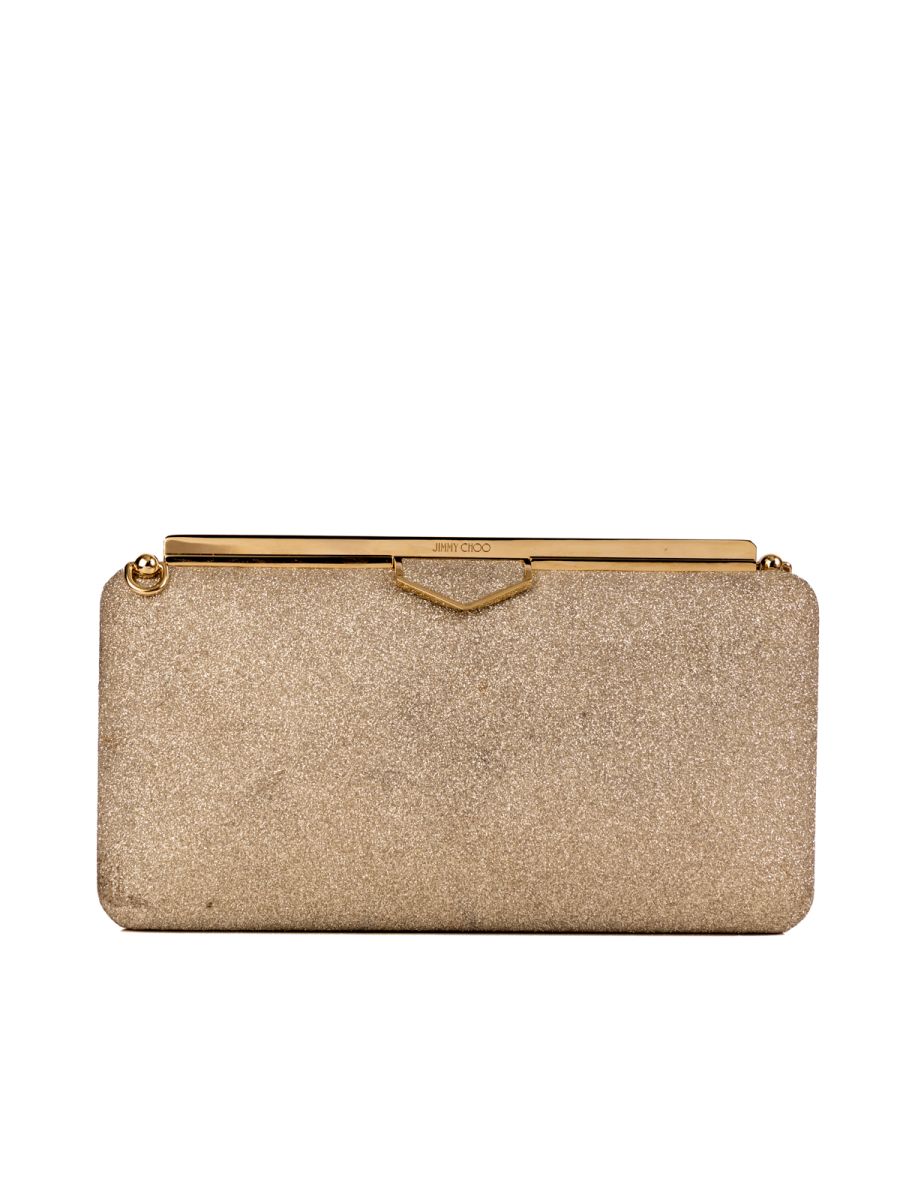 Jimmy Choo Ellipse Clutch with Detachable Chain Strap One Size