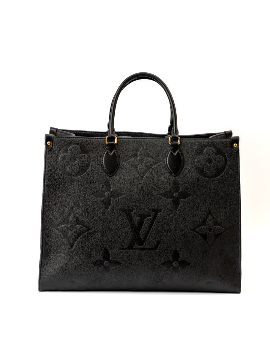 Louis Vuitton On The Go Black GM Monogram Empreinte Leather Bag