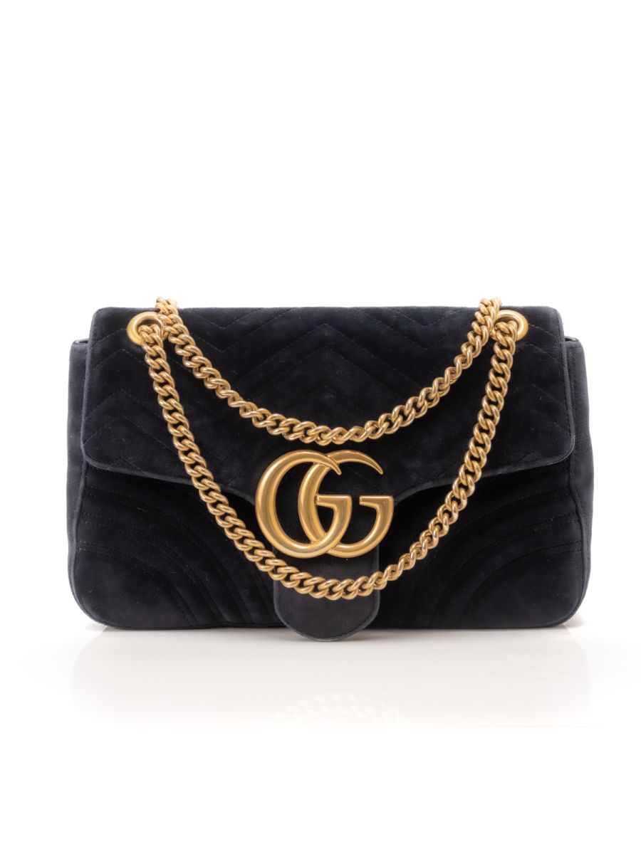 Gucci GG Marmont Large Velvet Shoulder Bag