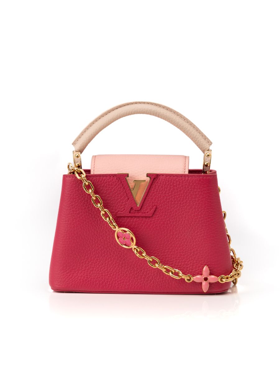 Louis Vuitton Capucines Mini Pondicherry Pink Handbag