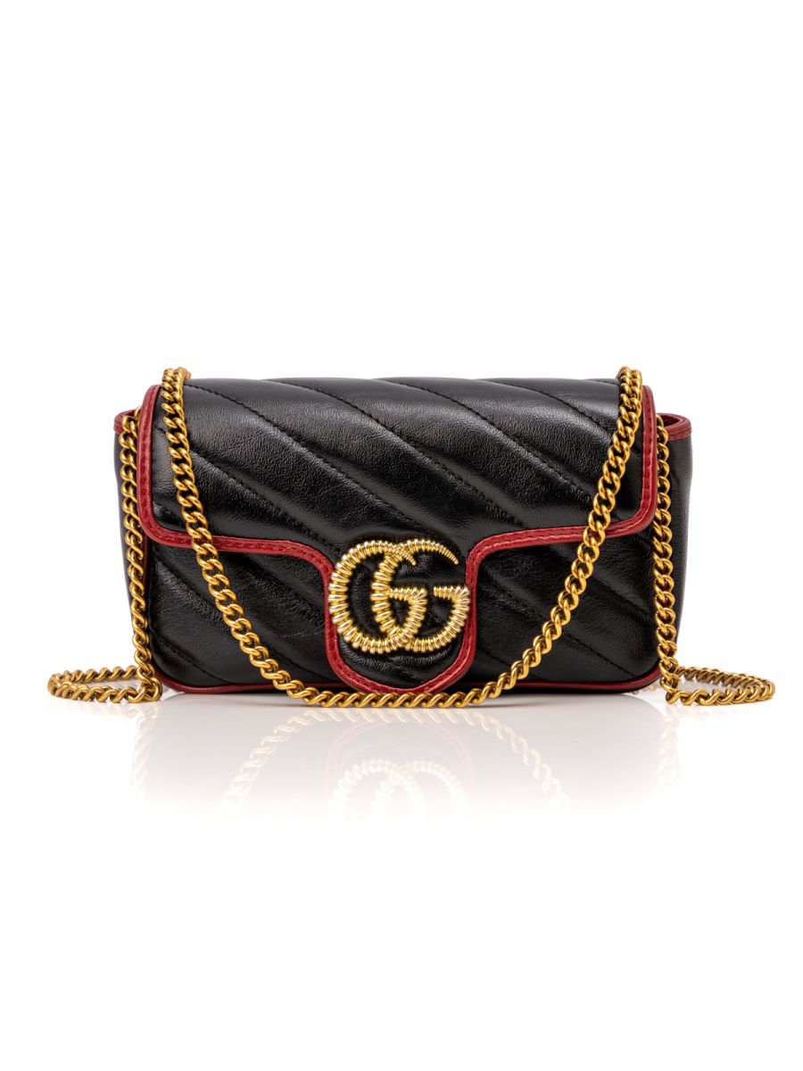Gucci GG Supermini Torchon Marmont Matelasse Crossbody Bag