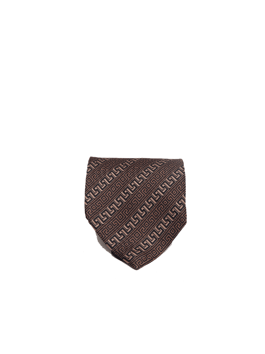 Versace Brown patterned tie