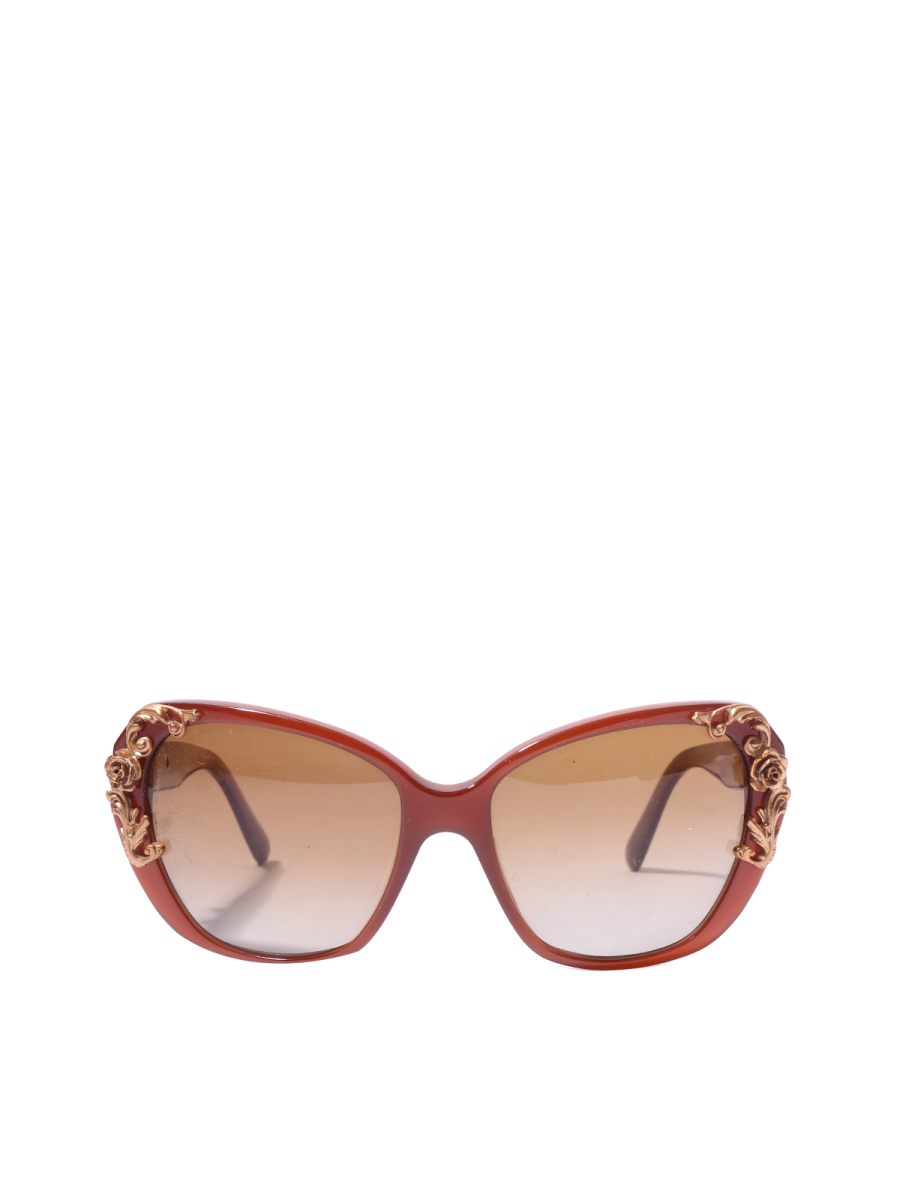 D&G Maroon Floral Sunglasses 