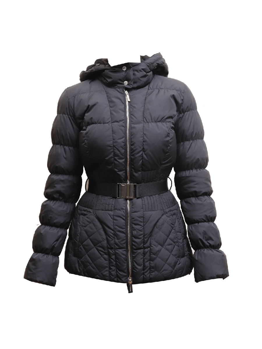 Karen Millen Black Puffer Jacket Size UK 6