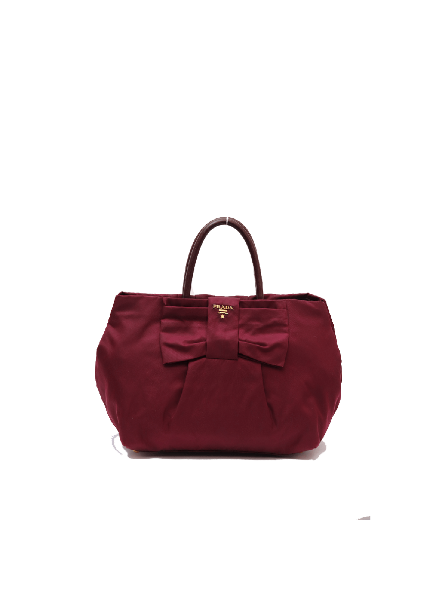 Prada Nylon Fabric Bow Handbag