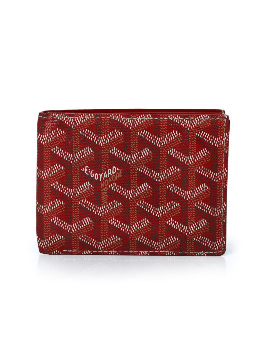 Goyard Victoire Red Coated Canvas Bifold Wallet