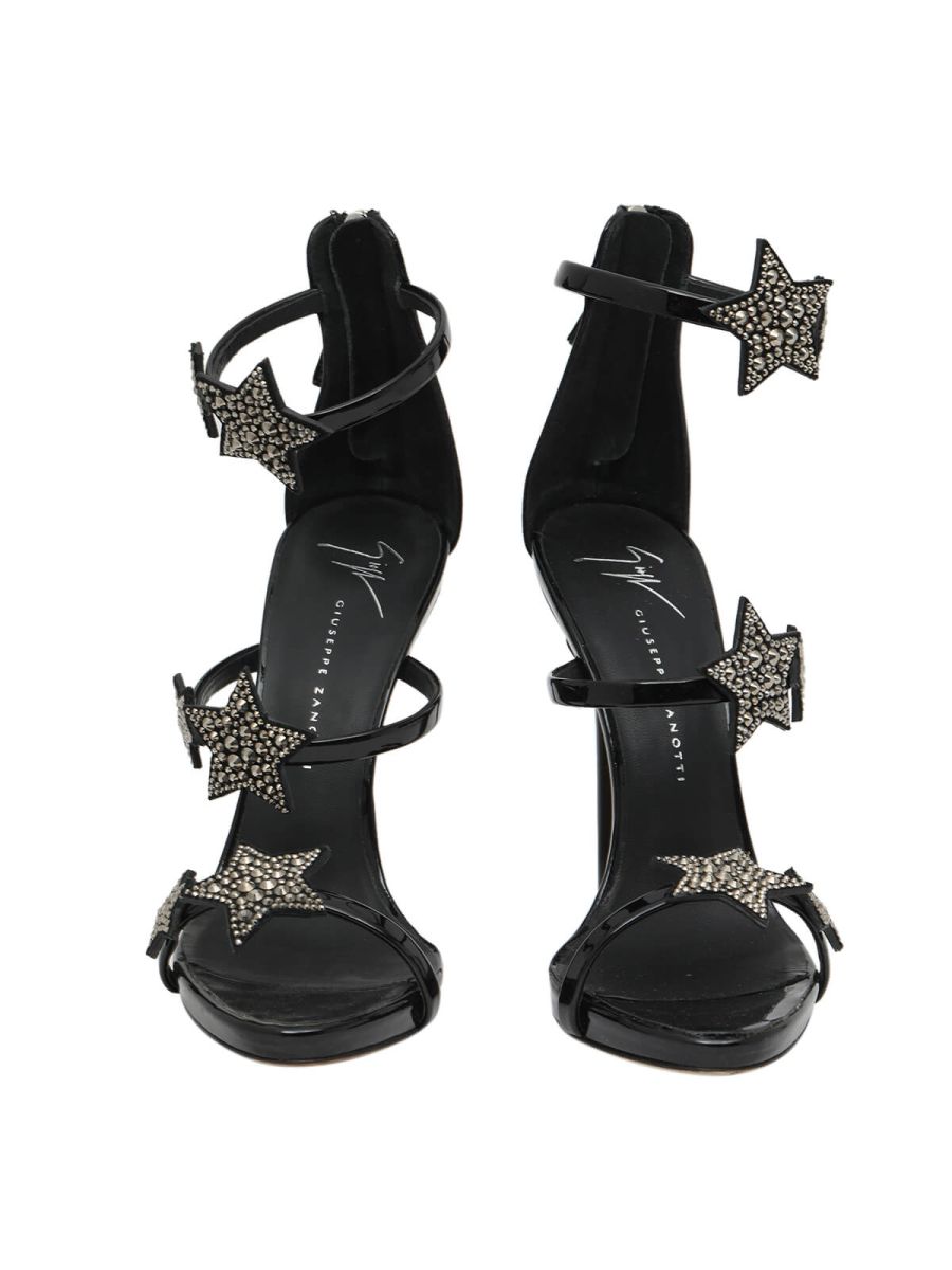 Harmony Star Black Patent Leather Heels/Size-36