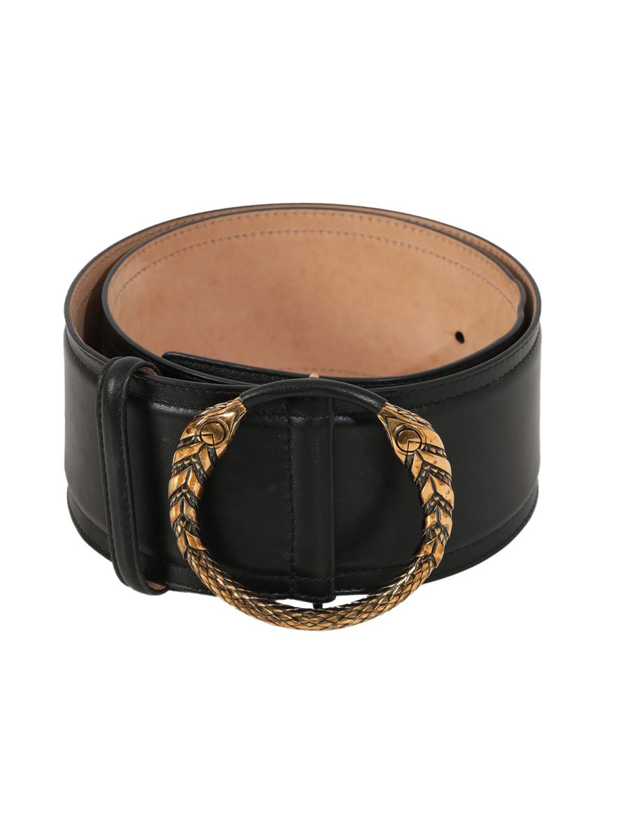 Roberto Cavalli Black Wide Waist Belt Size: 90 cm