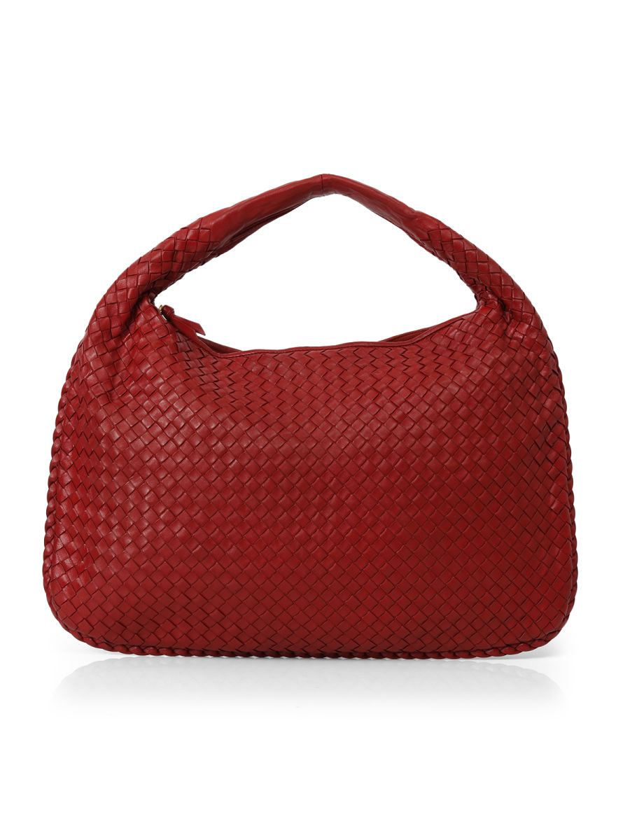Bottega Veneta Brick Intrecciato Woven Nappa Leather Hobo Bag One Size
