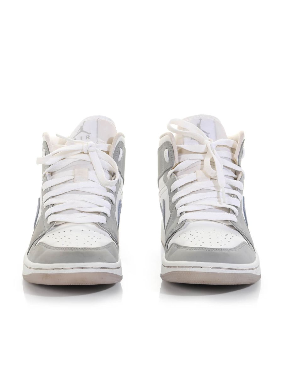 Air Jordan Mid Wolf Grey High Dunk Sneakers/Size-5.5 UK