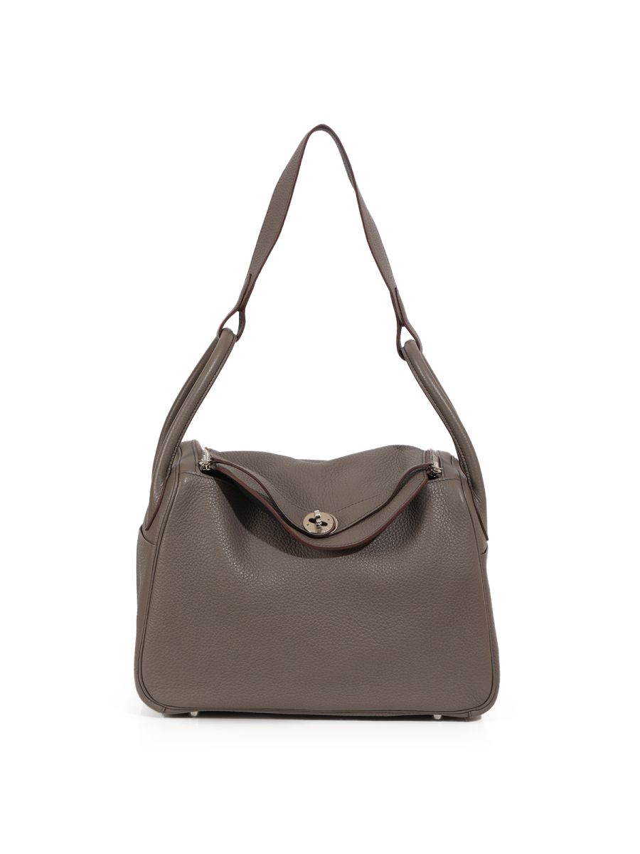 Hermes Lindy30 Clemence Leather With Silver Hardware