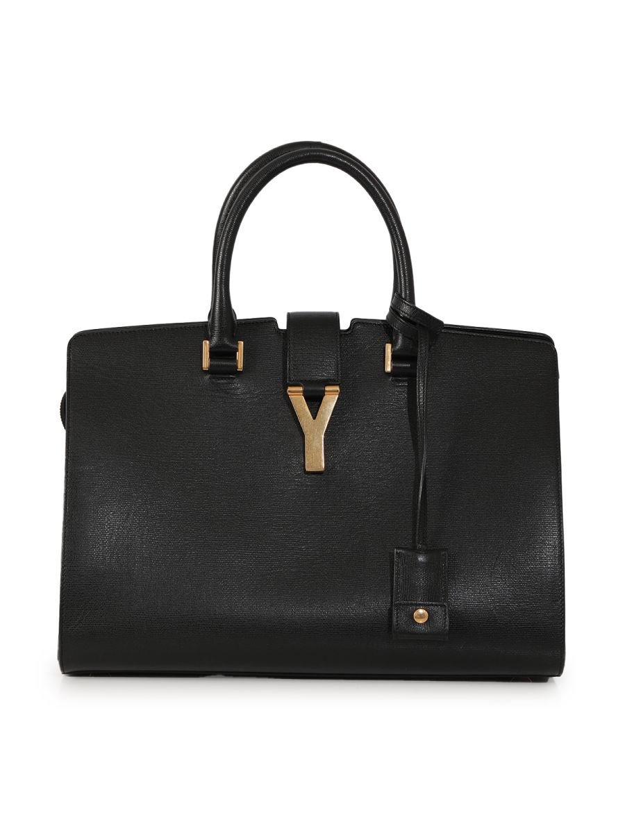 Yves Saint Laurent Brown Leather Medium Cabas ChYc Bag
