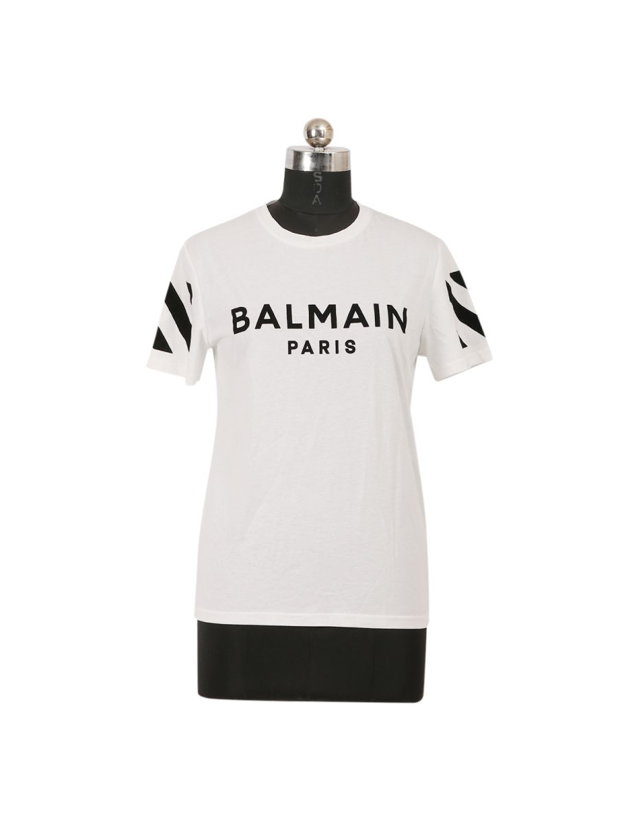 Balmain White T shirt Small