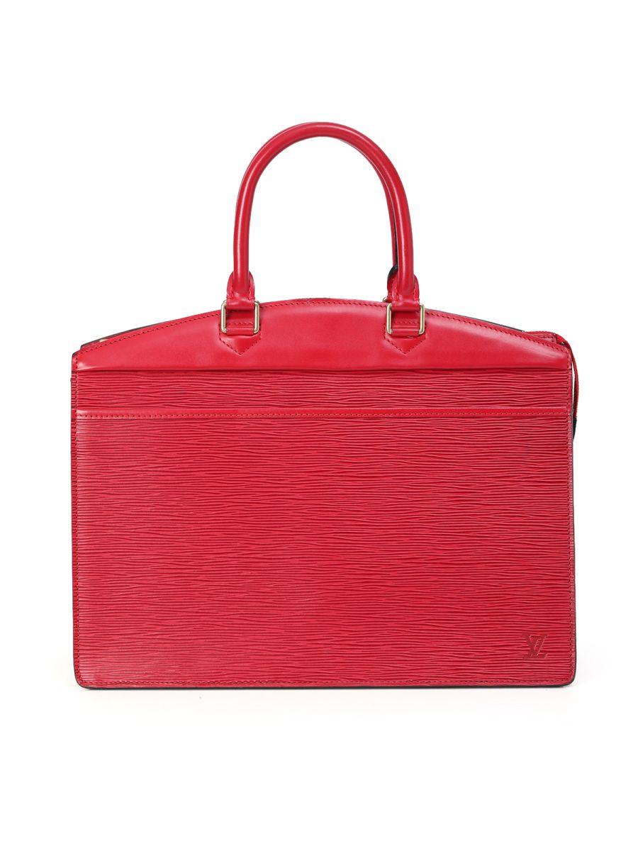 Louis Vuitton Denim Bag Red Handles