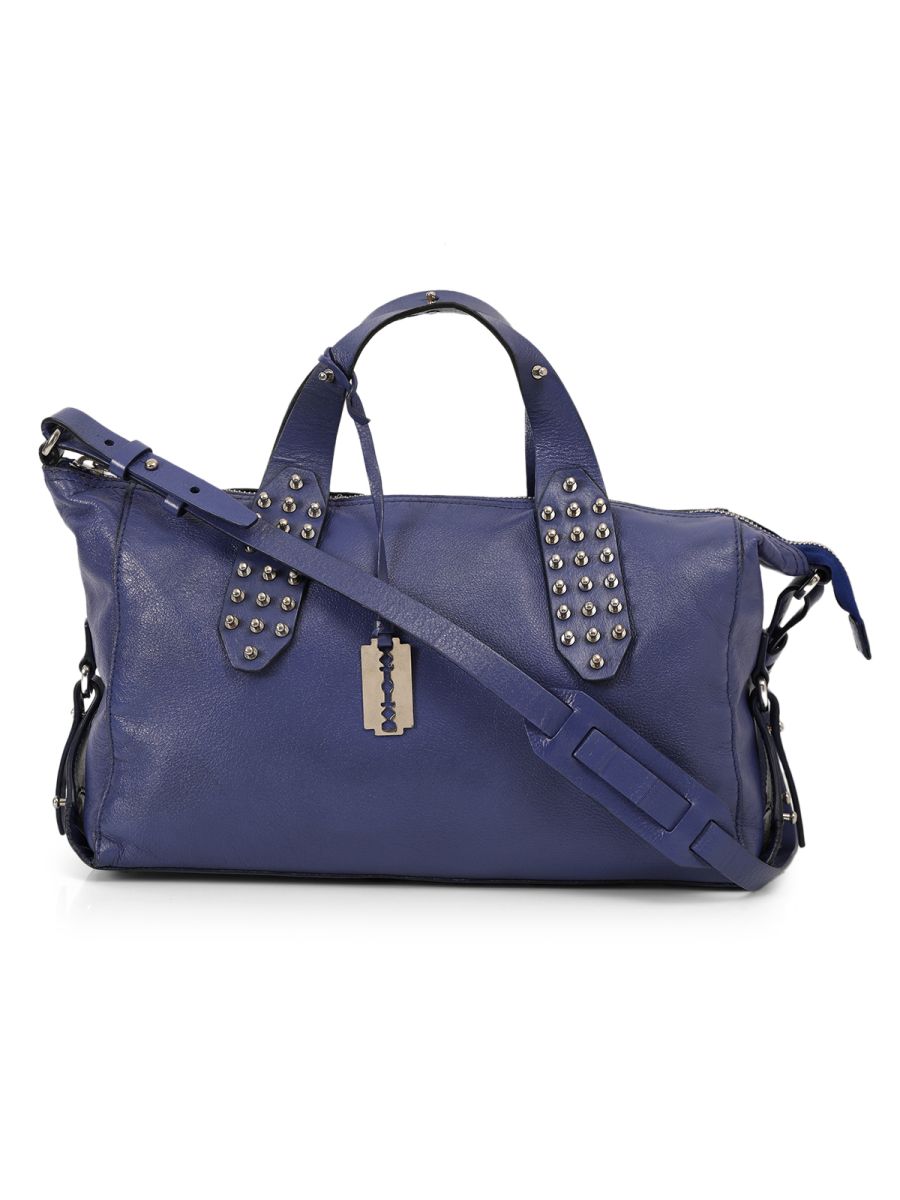 Alexander Mcqueen Nail Blue Handbag