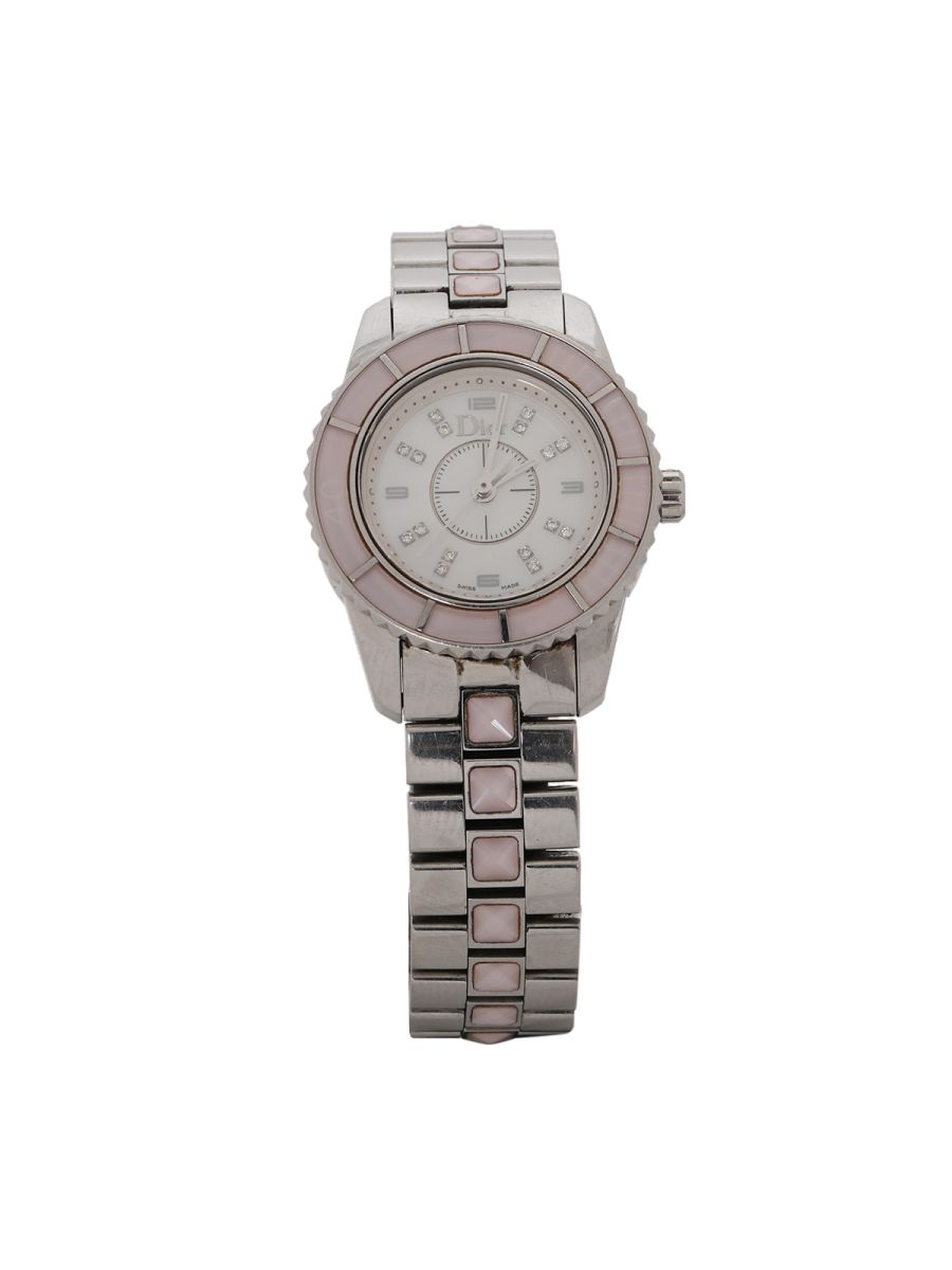 Christian Dior Mother of Pearl Stainless Steel Christal CD112110EU6805 Women's Wristwatch 28MM