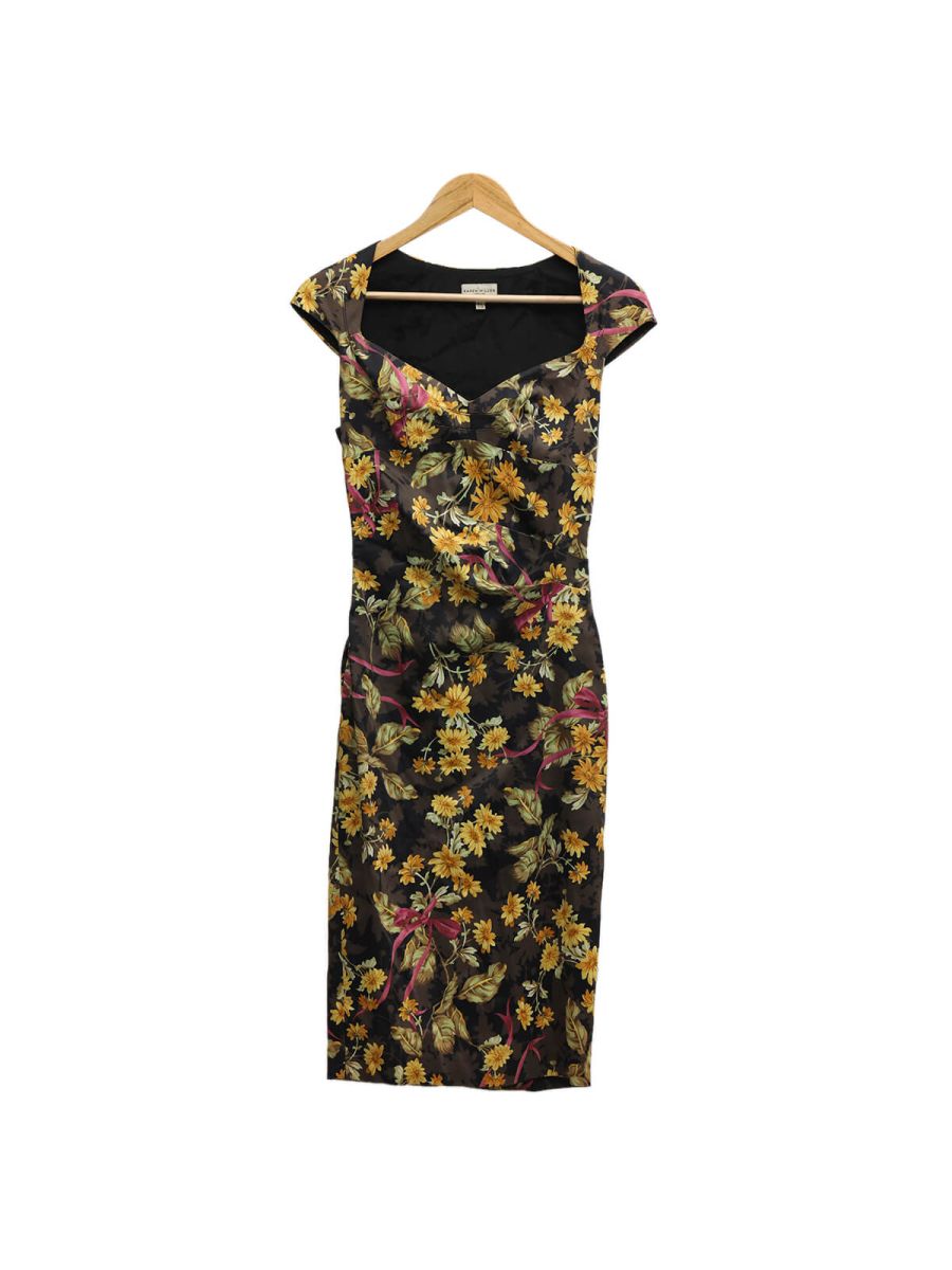 Floral Yellow Dress/Size-UK-8