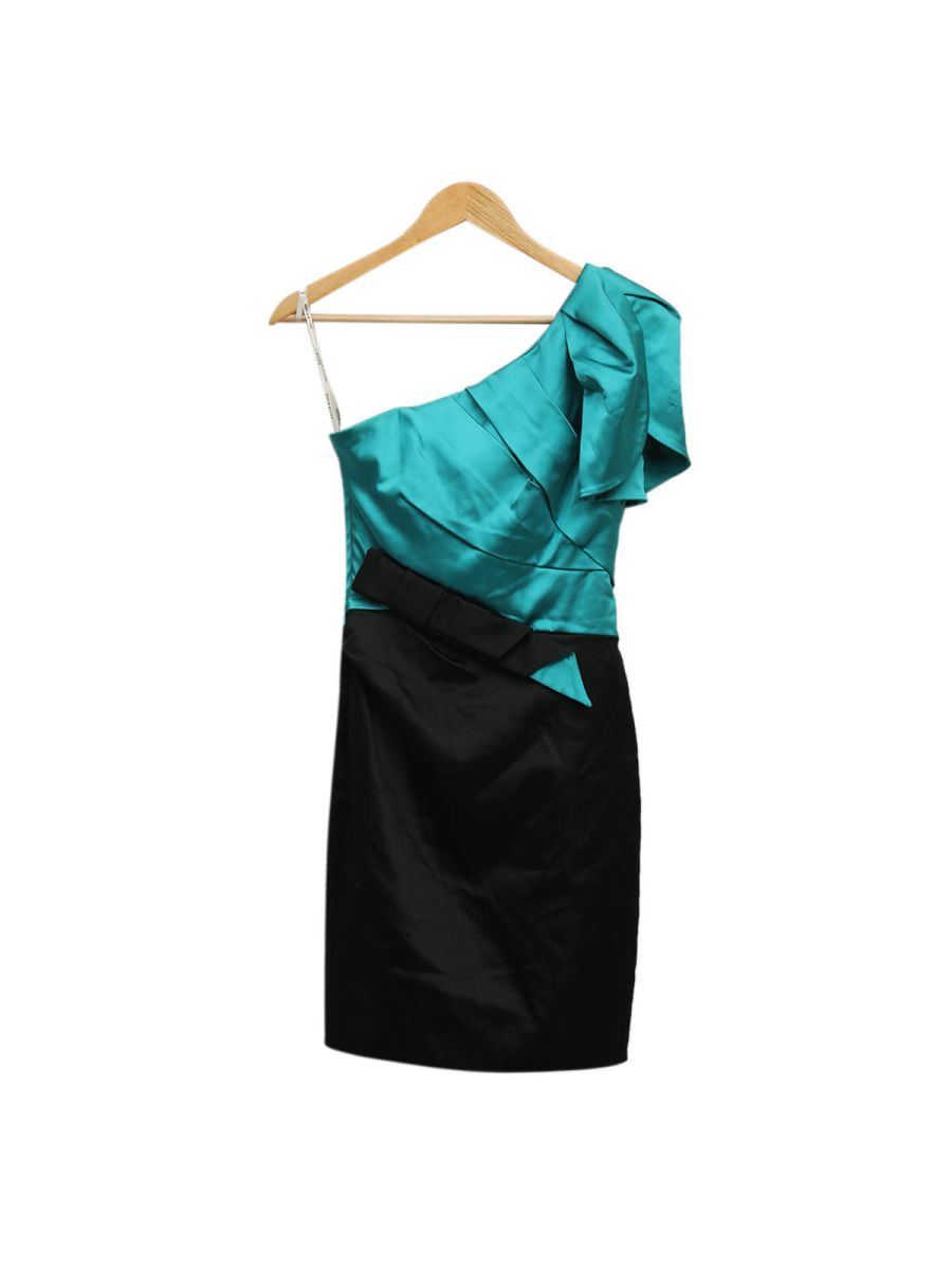 Turquoise and Black Dress/Size-UK 10
