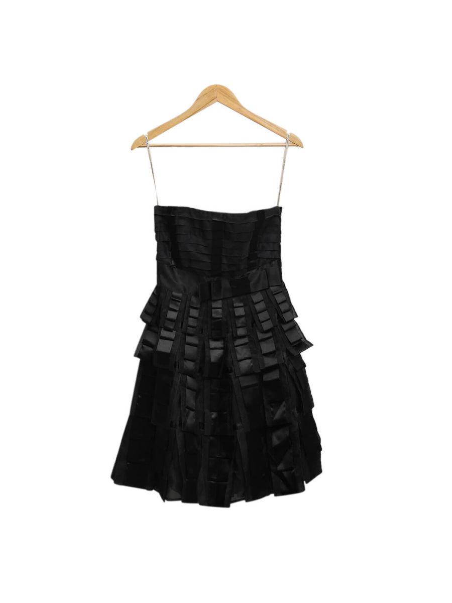 Black Silk Dress/Size-UK-8