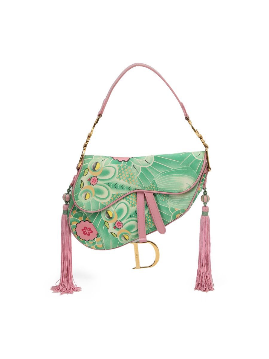 Dior Koi Silk Saddle Bag One Size
