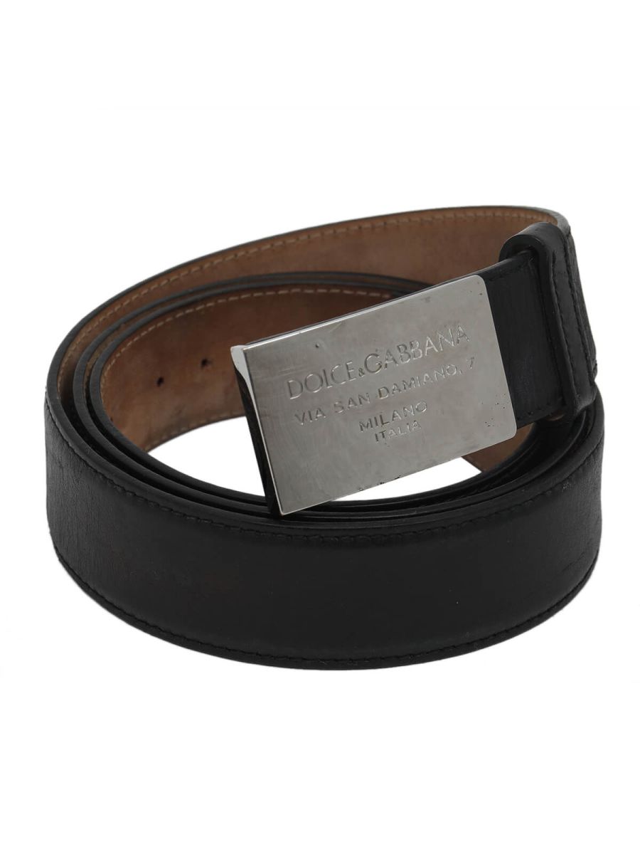 Black Leather Men's Belt/Size-42Inches/105CM