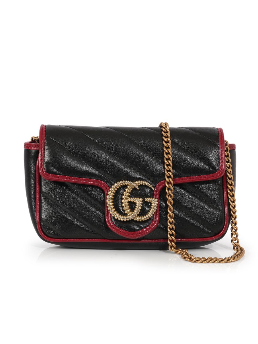 Gucci Super Mini Torchon GG Marmont Matelassé Chain Bag