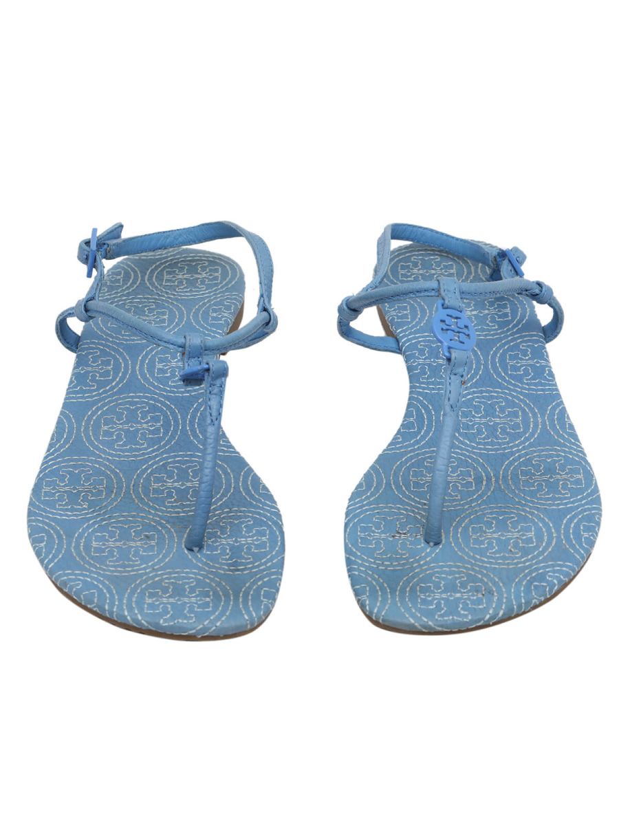 Blue Embroidered Flats/Size-7.5US