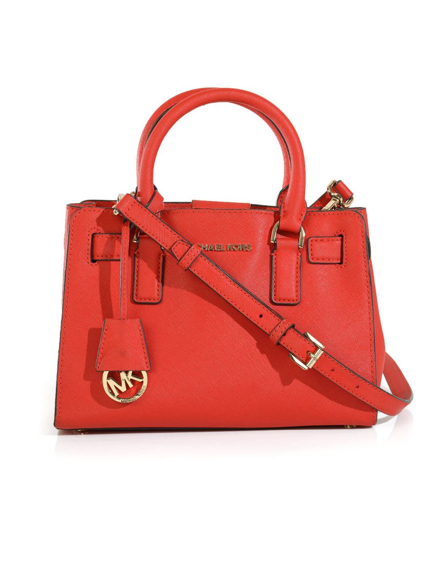 Small Red Dillon Satchel with Strap