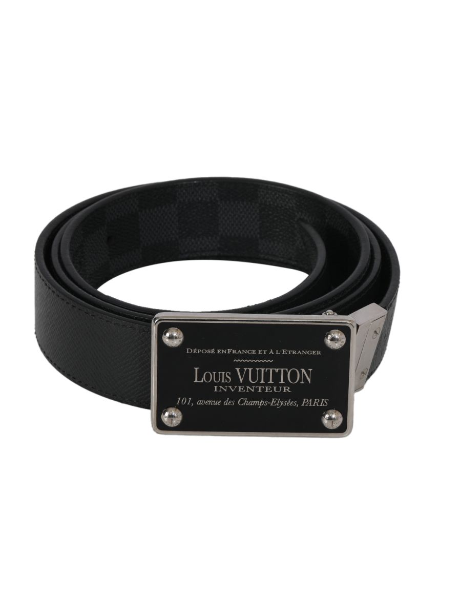Louis Vuitton Inventeur Damier Graphite Reversible Belt 44