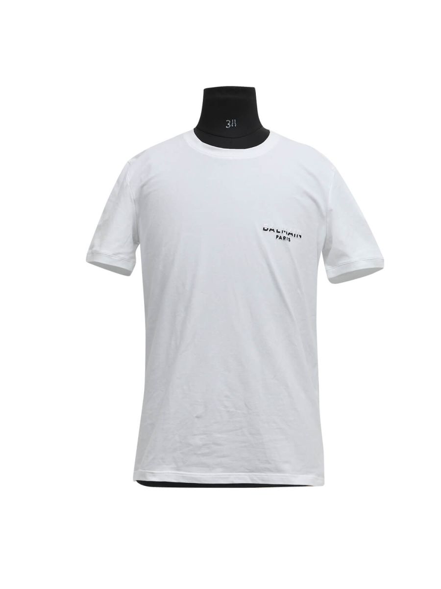 White Cotton Unisex T-Shirt/Size-XL