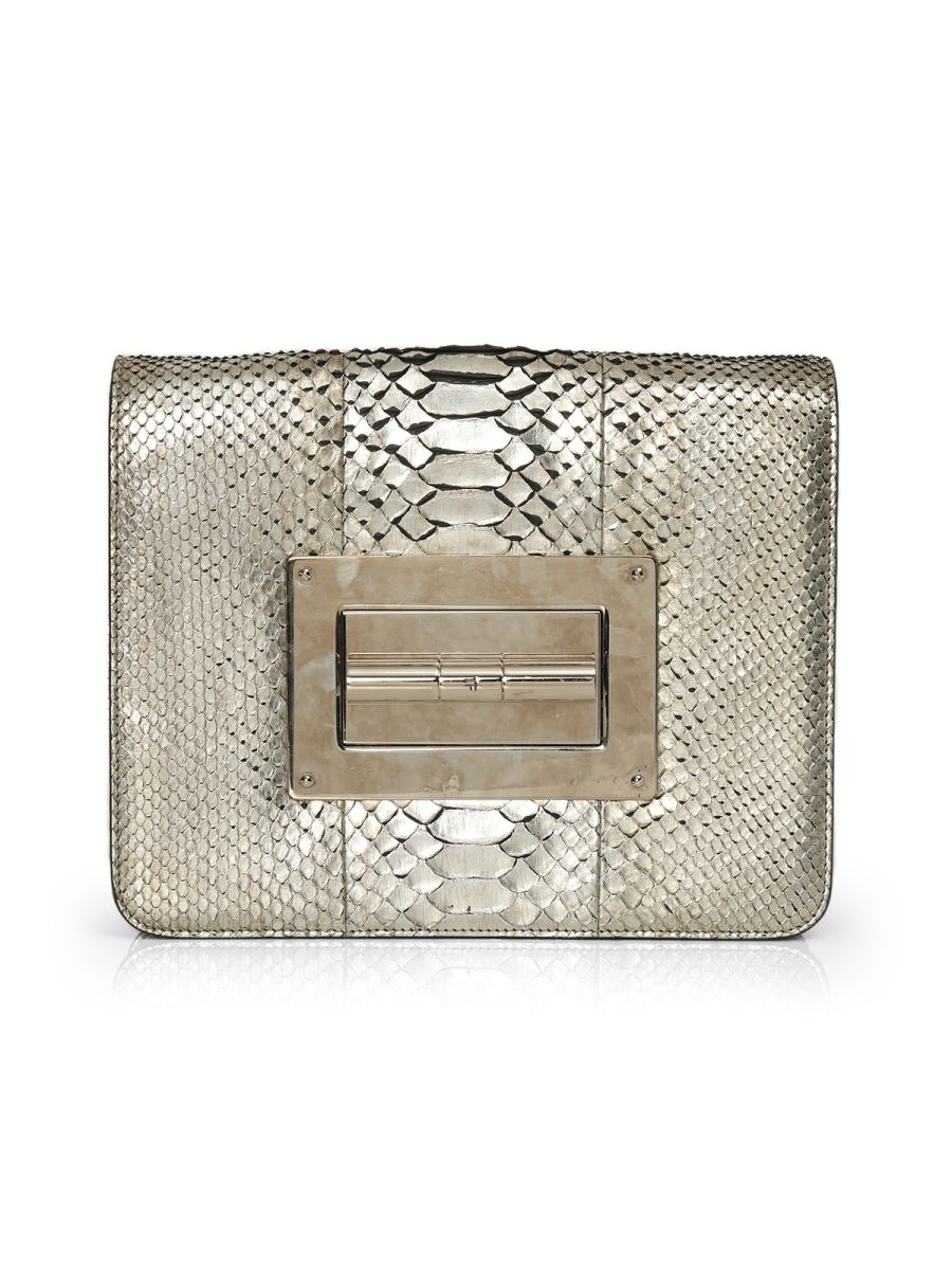 Tom Ford Python Natalia large Convertible Clutch Large