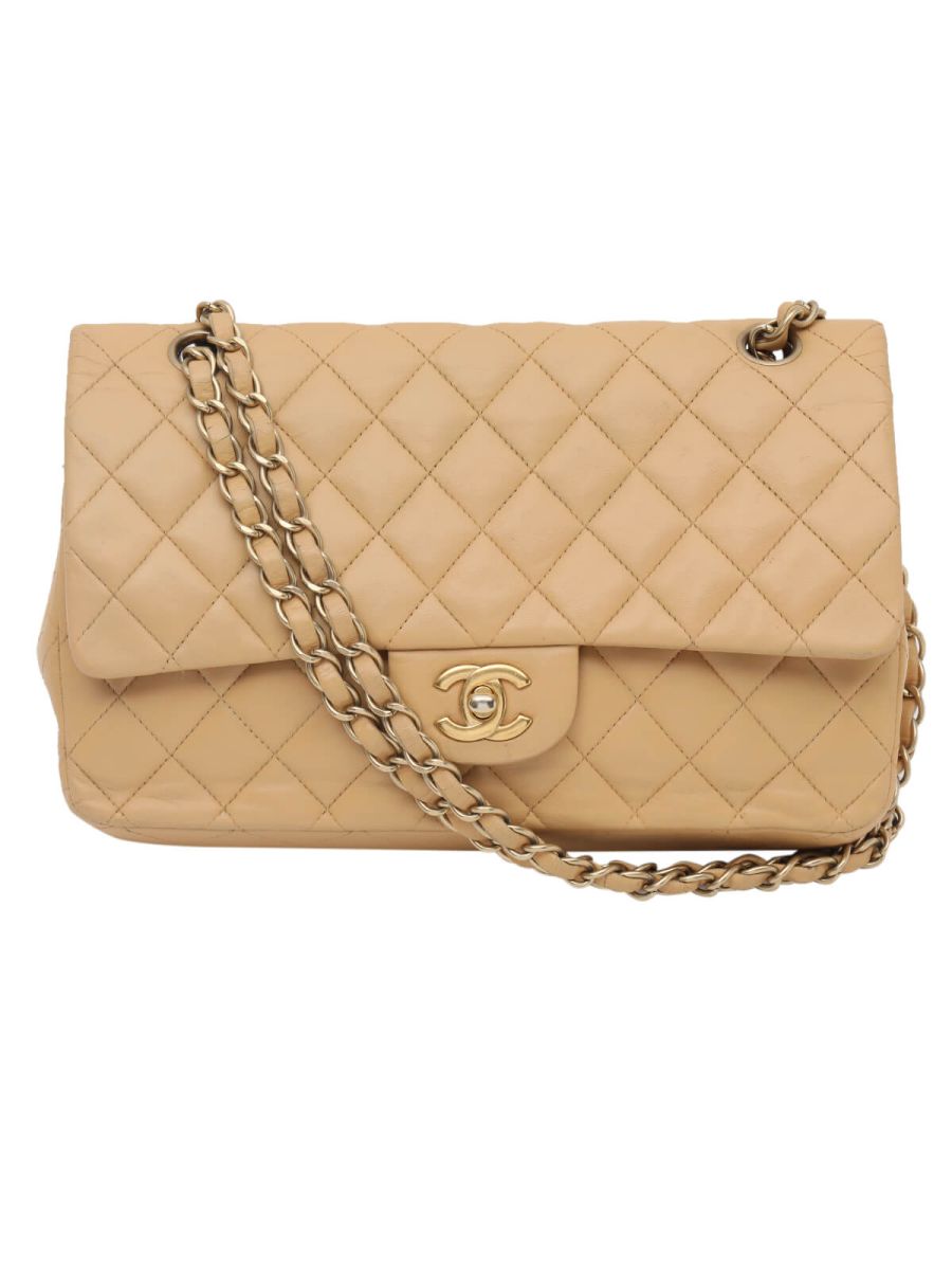 Chanel Beige Double Flap Bag